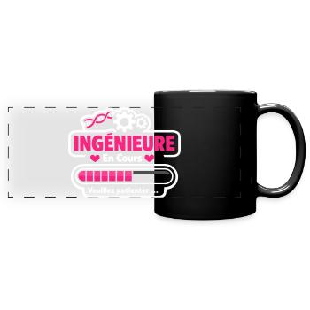 Future Ingénieure Chargement Cadeau Drôle Études - Panorama-Tasse farbig - Schwarz - Vorne