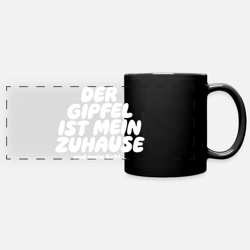 Le sommet est ma maison en disant - Mug panoramique uni - noir