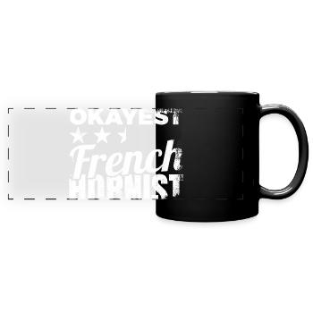Durchschnittlicher Waldhornist - Panorama-Tasse farbig - Schwarz - Vorne