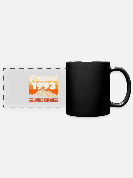 Original 1993 Jahrgang Vintage Geburtstag Retro - Panorama-Tasse farbig - Schwarz
