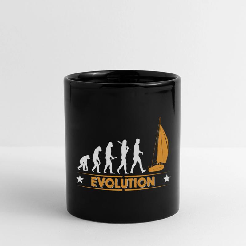 Sail evolution - orange/white Full Colour Panoramic Mug