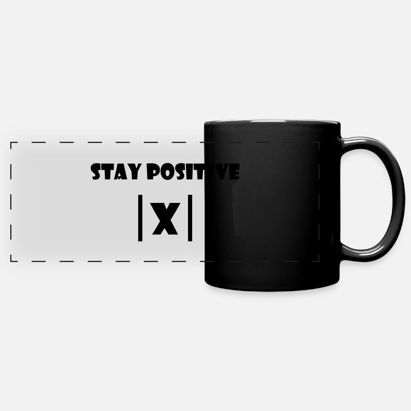 Stay positive - Shirt for Physics Mathematics Studies - Full Colour Panoramic Mug - black
