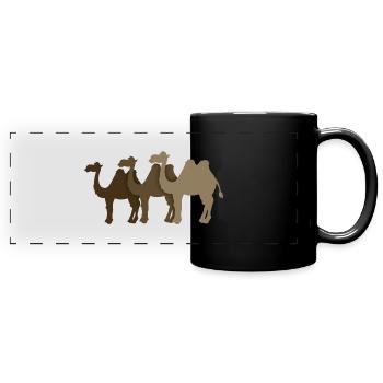 Camels - Full Colour Panoramic Mug - black - Front