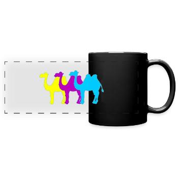 Camels - Full Colour Panoramic Mug - black - Front