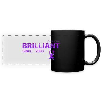 Brilliant since 2003 - Full Colour Panoramic Mug - black - Front