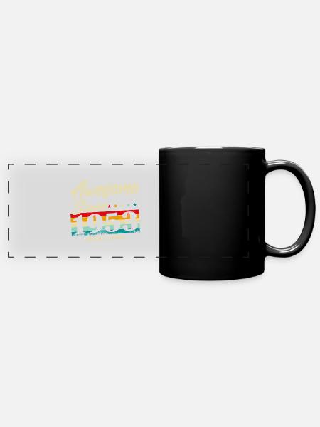 1953 Vintage Born Vintage Birthday Gift - Full Colour Panoramic Mug - black
