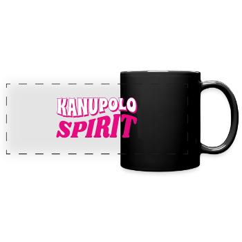 Kanupolo Spirit Slogan - Panorama-Tasse farbig - Schwarz - Vorne