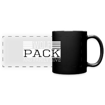 wild canines alpha wolf jokes funny - Panorama-Tasse farbig - Schwarz - Vorne