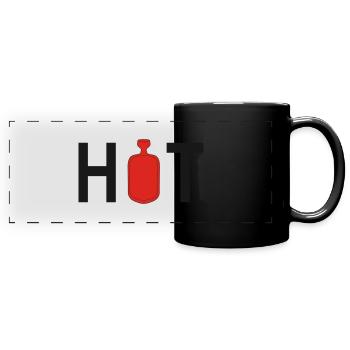 Heisse Flasche - Panorama-Tasse farbig - Schwarz - Vorne