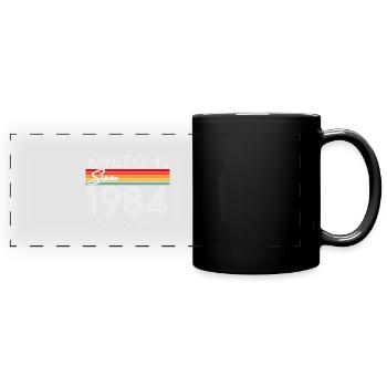 Né en 1984 Cadeau d’anniversaire vintage - Mug panoramique uni - noir - Devant