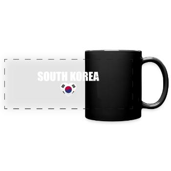 Corée du Sud Vintage Drapeau sud-coréen Corée du Sud - Mug panoramique uni - noir - Devant