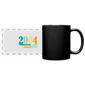 limited edition 2004 18 Geburtstag - Panorama-Tasse farbig - Schwarz - Vorne