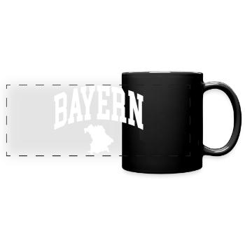 Bayern - Panorama-Tasse farbig - Schwarz - Vorne