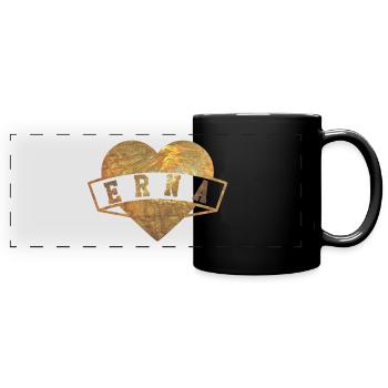 Erna Herzen Gold - Panorama-Tasse farbig - Schwarz - Vorne