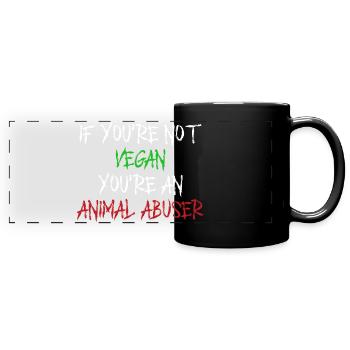 Animal Abuser - Panorama-Tasse farbig - Schwarz - Vorne