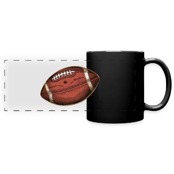 Football américain Peau de porc Sport États-Unis - Mug panoramique uni - noir - Devant