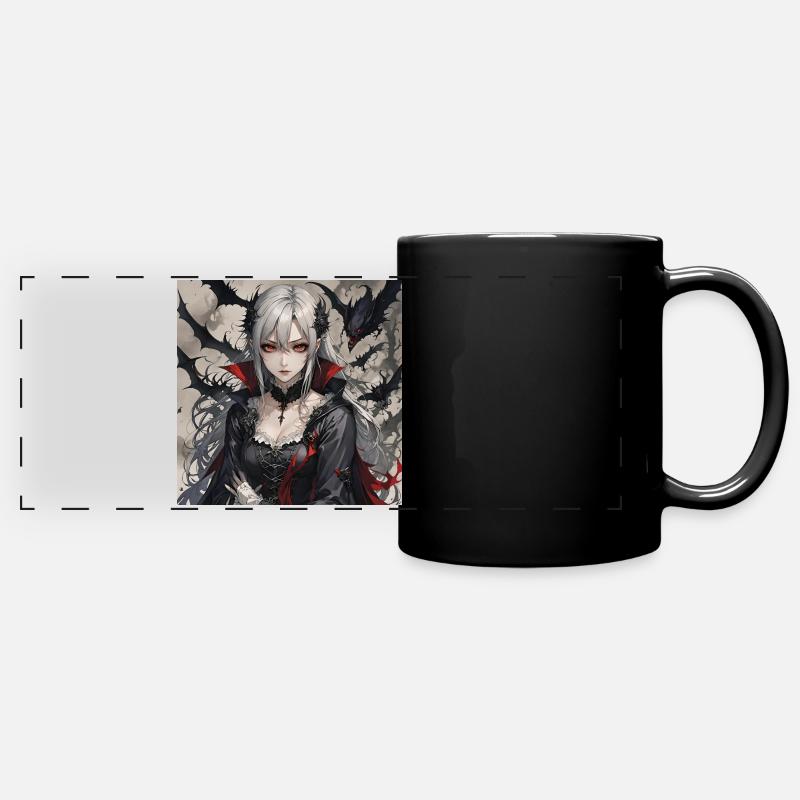 Vierge vampire - Mug panoramique uni - noir