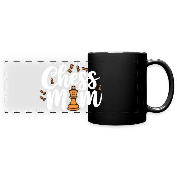 Chess Mom Schach Spruch Zitat - Panorama-Tasse farbig - Schwarz - Vorne