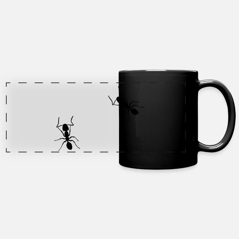 ant crawling - Full Colour Panoramic Mug - black