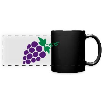 Grapes - Full Colour Panoramic Mug - black - Front