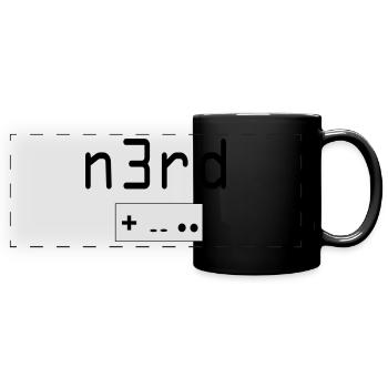 Nerd - Full Colour Panoramic Mug - black - Front