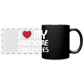 I Heart My Awesome Employees - Mug panoramique uni - noir - Devant