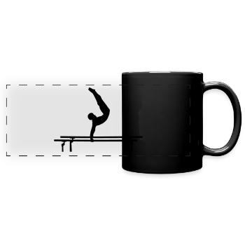 Men's Gymastics, Gymnast doing parallel bars - Mug panoramique uni - noir - Devant