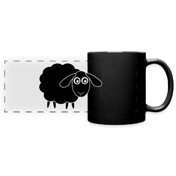 black sheep - Full Colour Panoramic Mug - black - Front
