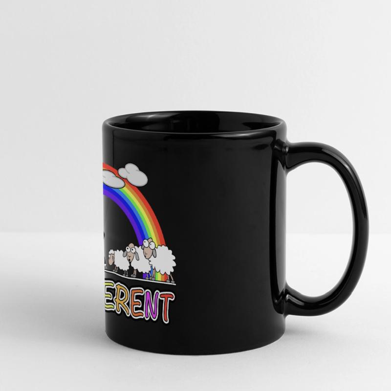 be different - sei anders Panorama-Tasse farbig