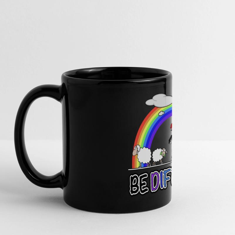 be different - sei anders Panorama-Tasse farbig