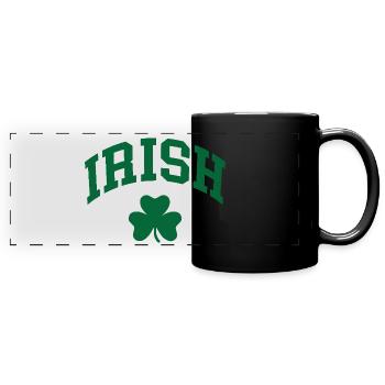 Irish Shamrock - Panorama-Tasse farbig - Schwarz - Vorne
