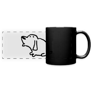 Un petit chien - Mug panoramique uni - noir - Devant