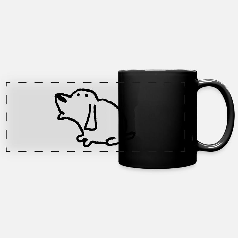 Un petit chien - Mug panoramique uni - noir