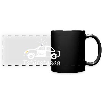 Tobi´s Polizeiauto Tatütataaa - Panorama-Tasse farbig - Schwarz - Vorne