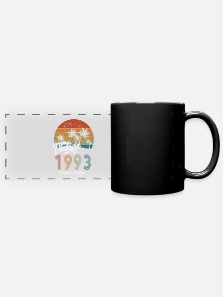 1993 Rétro vintage vintage cadeau d’anniversaire - Mug panoramique uni - noir