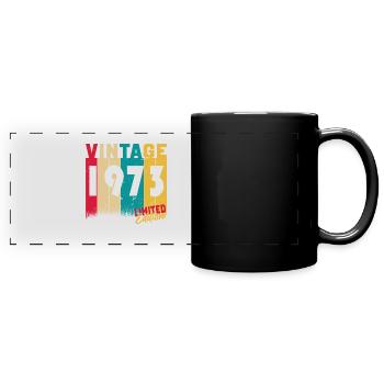 50 anniversaire 50 ans nés en 1973 - Mug panoramique uni - noir - Devant