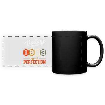 Vintage 1993 vintage anniversaire rétro cadeau - Mug panoramique uni - noir - Devant