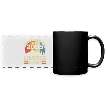 Vintage 2005 vintage retro cadeau d’anniversaire - Mug panoramique uni - noir - Devant