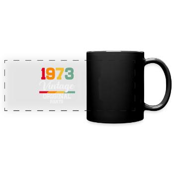 Né en 1973 Vintage Anniversaire Rétro - Mug panoramique uni - noir - Devant
