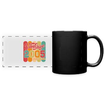 Vintage vintage 2005 cadeau d’anniversaire rétro - Mug panoramique uni - noir - Devant
