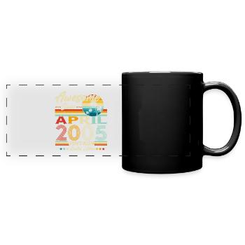 Avril 2005 Vintage vintage cadeau d’anniversaire - Mug panoramique uni - noir - Devant