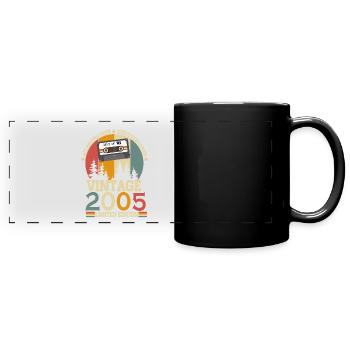 2005 vintage vintage cadeau d’anniversaire rétro - Mug panoramique uni - noir - Devant