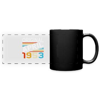 Avril 1953 Naissance Vintage Anniversaire - Mug panoramique uni - noir - Devant