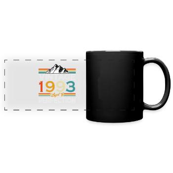 Né en 1993 30 ans anniversaire - Mug panoramique uni - noir - Devant
