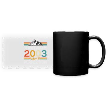 Born 2003 20 years birthday - Full Colour Panoramic Mug - black - Front