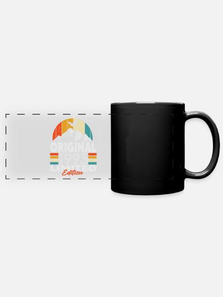 Original 1993 Jahrgang Vintage Geburtstag Geschenk - Panorama-Tasse farbig - Schwarz
