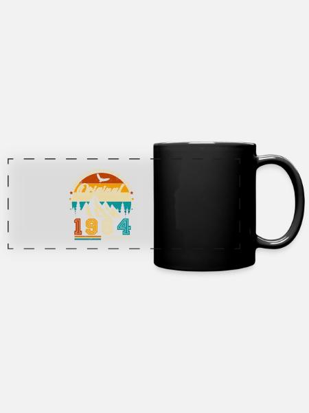Original 1964 Jahrgang Vintage Retro Geburtstag - Panorama-Tasse farbig - Schwarz