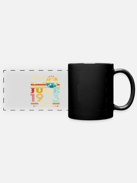 Juin 1973 Vintage Vintage Retro Anniversaire - Mug panoramique uni - noir