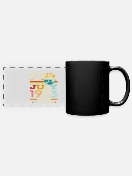 Juli 1983 Jahrgang Vintage Retro Geburtstag - Panorama-Tasse farbig - Schwarz