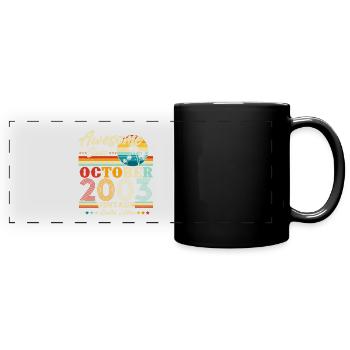 October 2003 Vintage Vintage Retro Birthday - Full Colour Panoramic Mug - black - Front